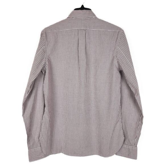 The Men's Store Classic-Fit Stretch Cotton Button-Down Burgundy Check Small NWT - Picture 2 of 4